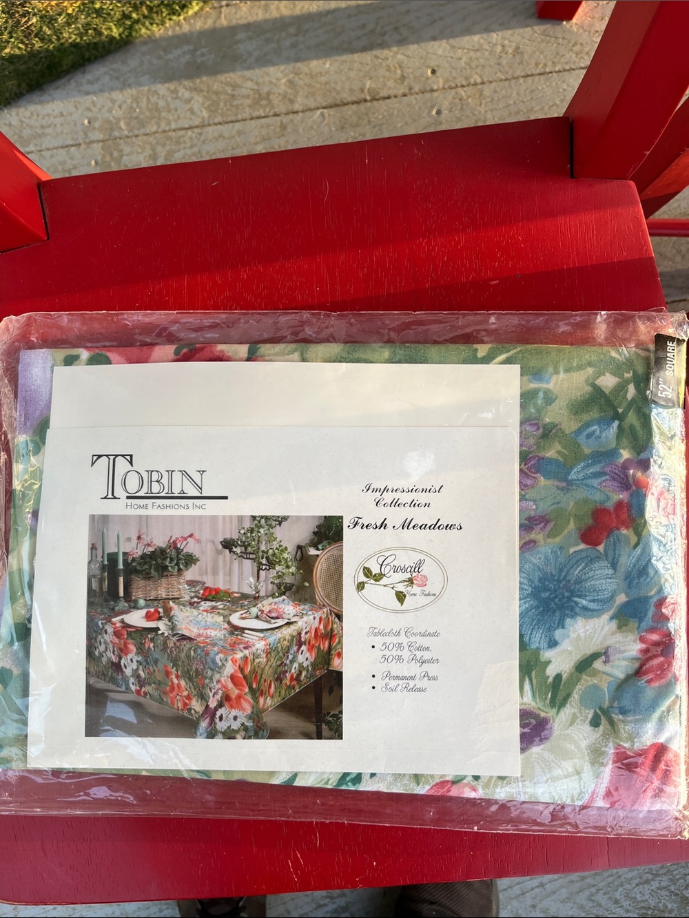 Vintage Tobin Croscill tablecloth Fresh Meadows